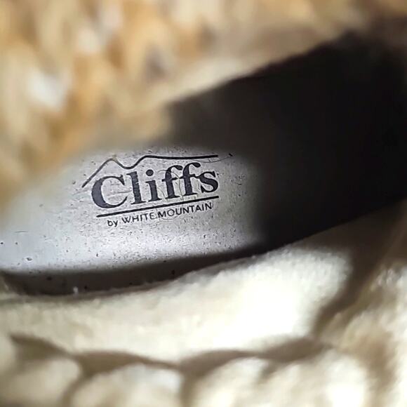 Cliffs by White Mountain Duena Snap Knit Collar Textile Upper Tan Boot Size 9.5W - Picture 7 of 11
